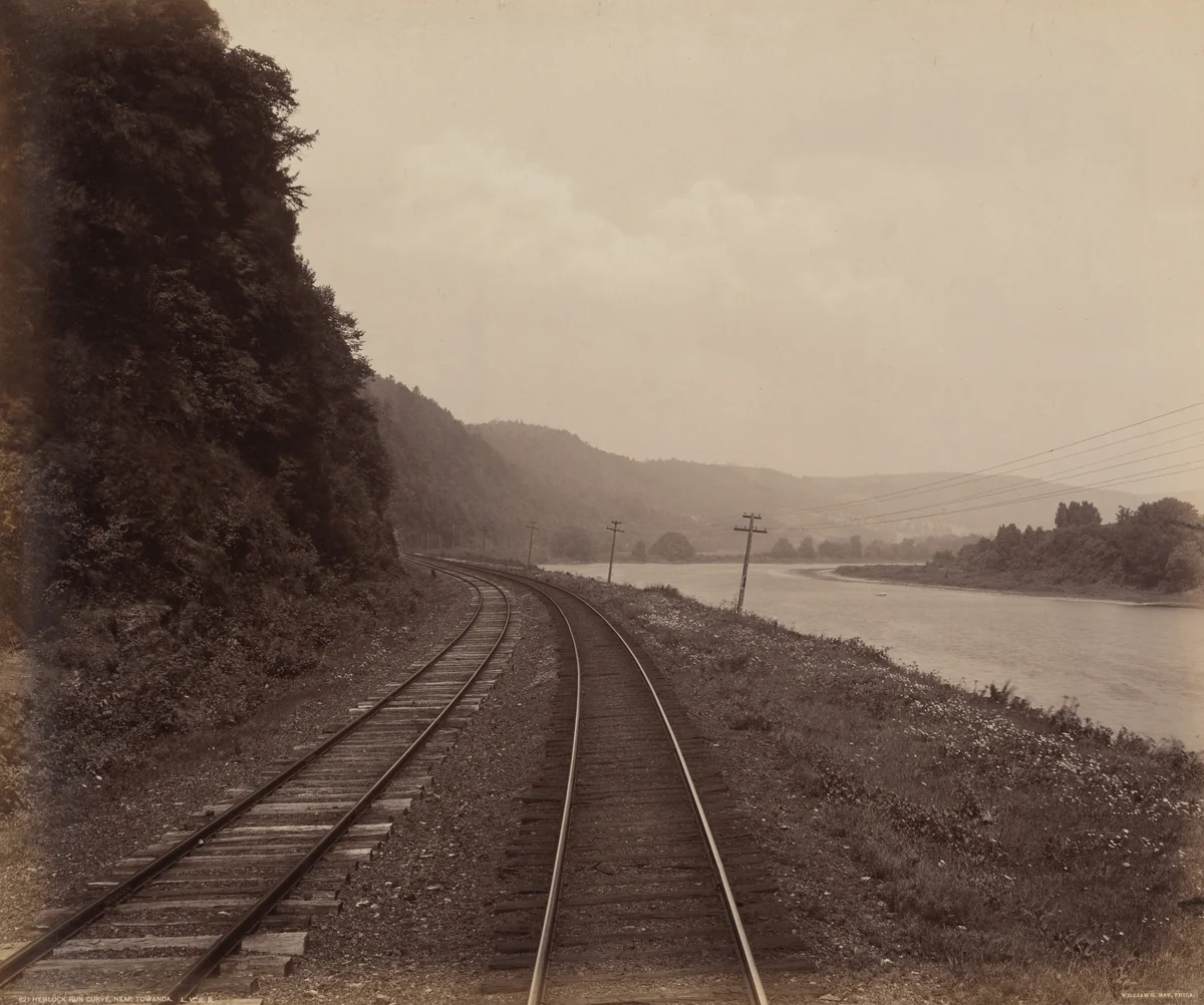 Hemlock Run Curve, Near Towanda by William H. Rau, photograph, 1890-1900