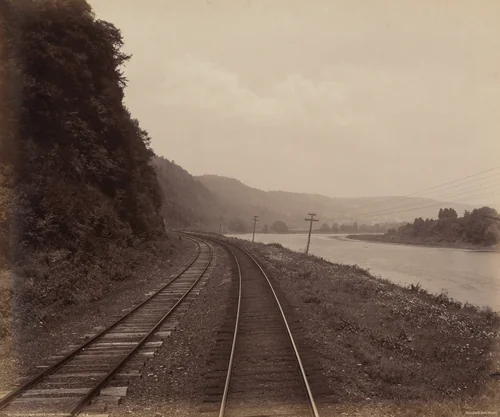 Hemlock Run Curve, Near Towanda by William H. Rau, photograph, 1890-1900