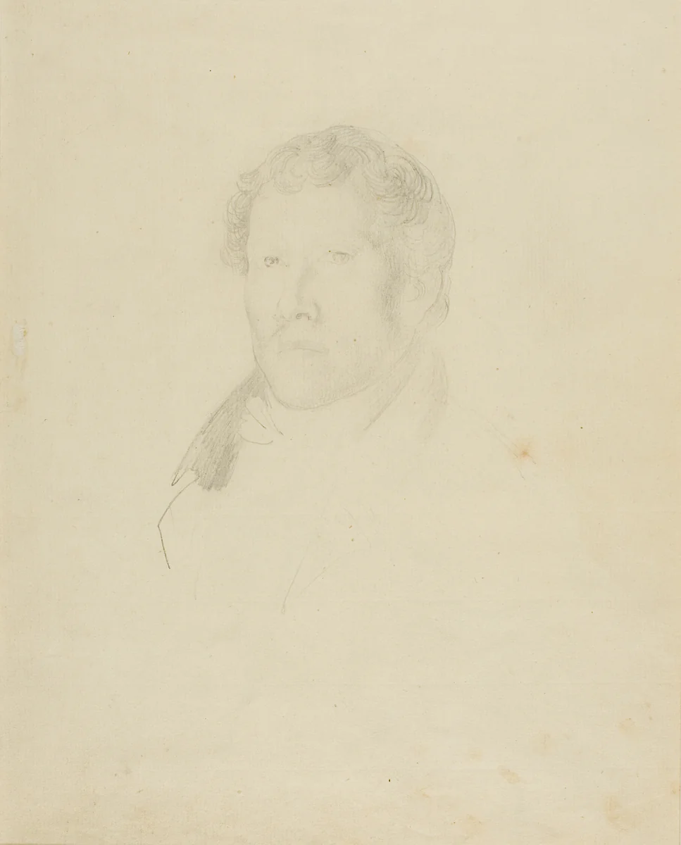 Portrait of a Man by Jean Louis André Théodore Géricault, drawing, 1818-1819