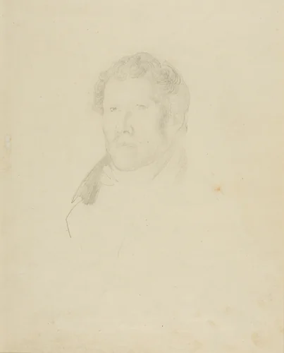 Portrait of a Man by Jean Louis André Théodore Géricault, drawing, 1818-1819