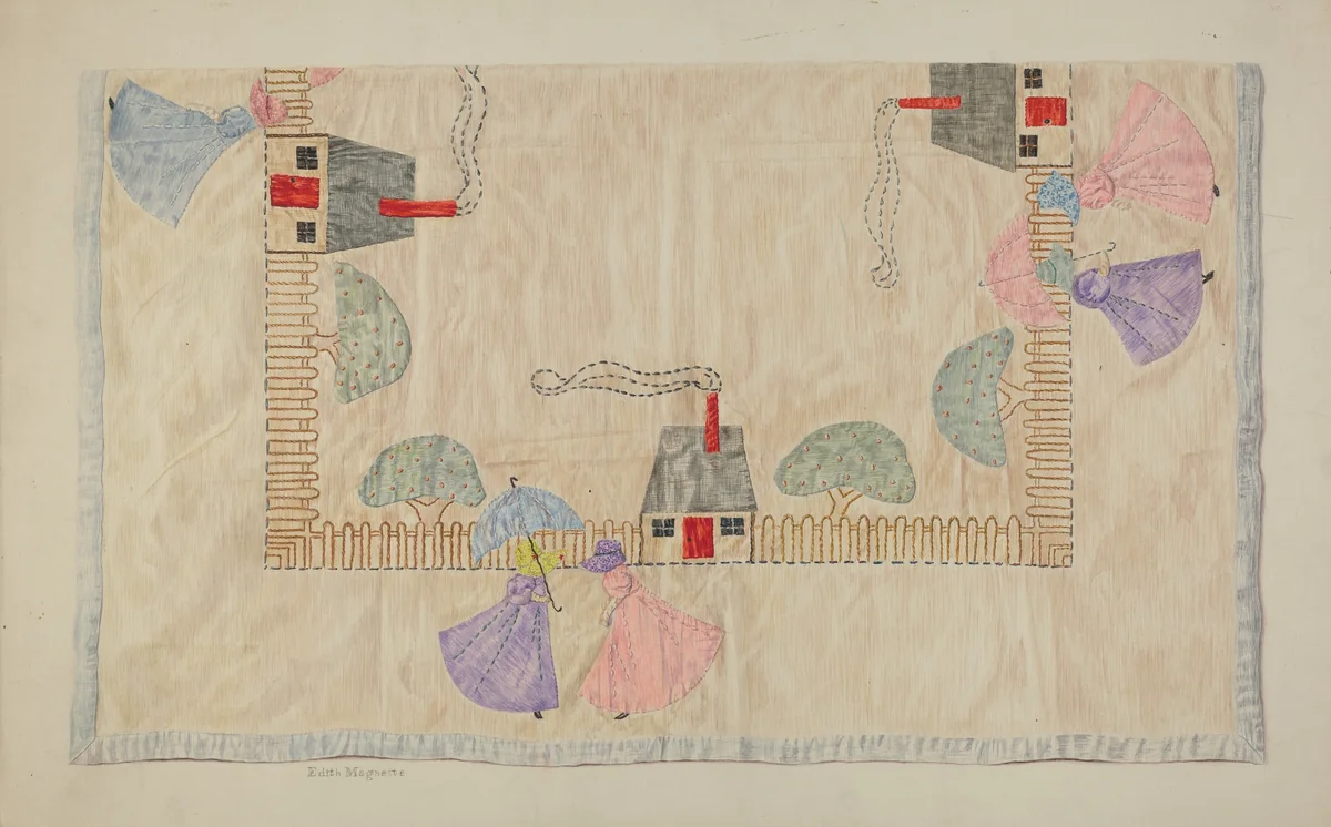 Table Cover by Edith Magnette, index of american design, 1940