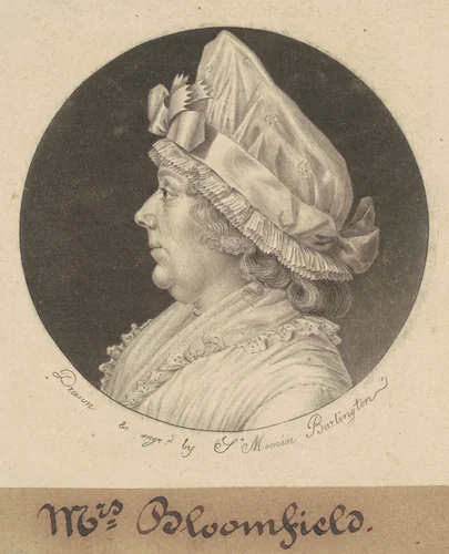 Mary McIlvaine Bloomfield by Charles B. J. Févret de Saint-Mémin, print, 1800