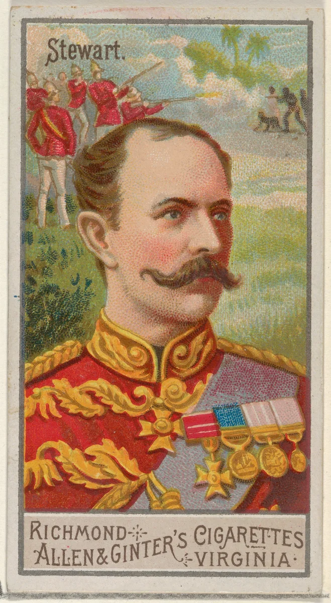 Stewart, from the Great Generals series (N15) for Allen & Ginter Cigarettes Brands by Allen & Ginter, print, 1888