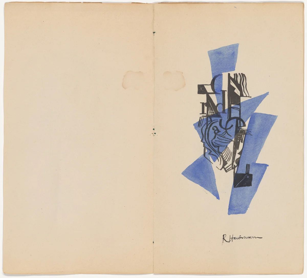 Plate (folio 3) from Material der Malerei Plastik Architektur by Raoul Hausmann, illustrated book, 1918