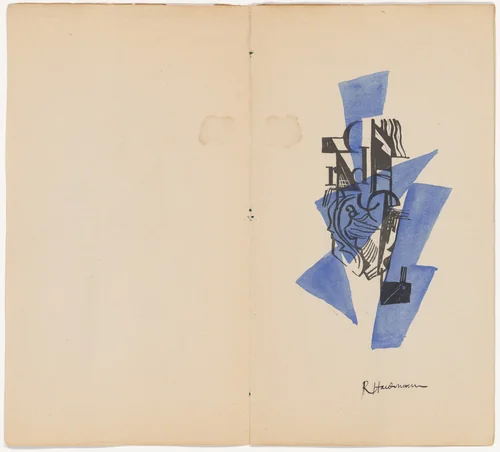 Plate (folio 3) from Material der Malerei Plastik Architektur by Raoul Hausmann, illustrated book, 1918