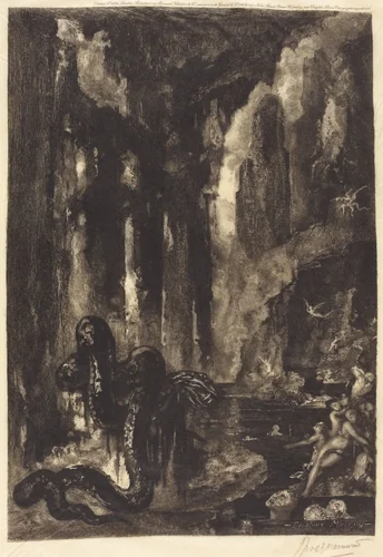 Untitled (The Dream of the Mogul?) by Félix Bracquemond
Gustave Moreau
Boussod et Valadon, print, 1886