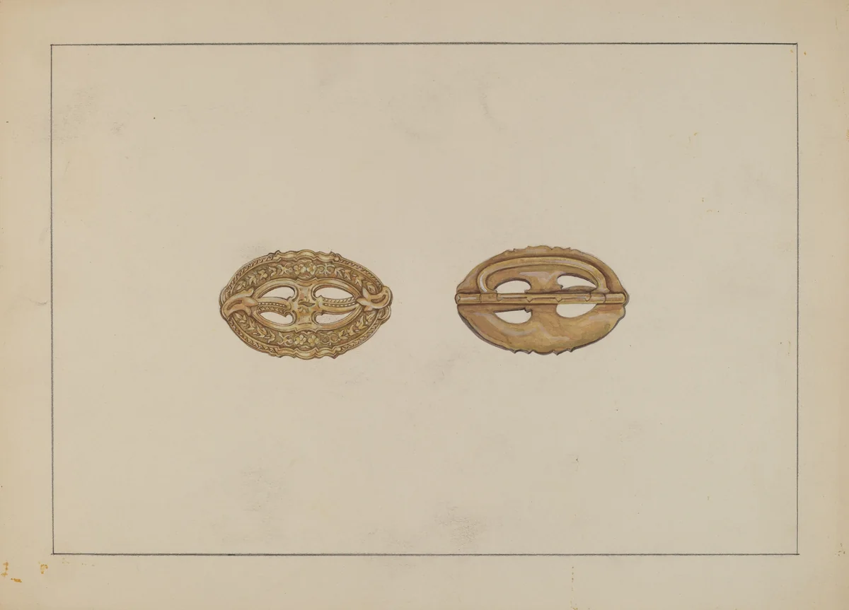 Buckle by Evelyn Bailey, index of american design, 1937