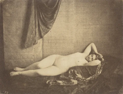 Étude d'après Nature [nude study] by Julien Vallou de Villeneuve, photograph, 1854