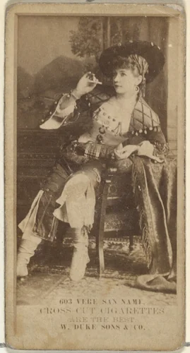 Card Number 603, Vere San Name, from the Actors and Actresses series (N145-3) issued by Duke Sons & Co. to promote Cross Cut Cigarettes by W. Duke, Sons & Co., photograph, 1880-1889
