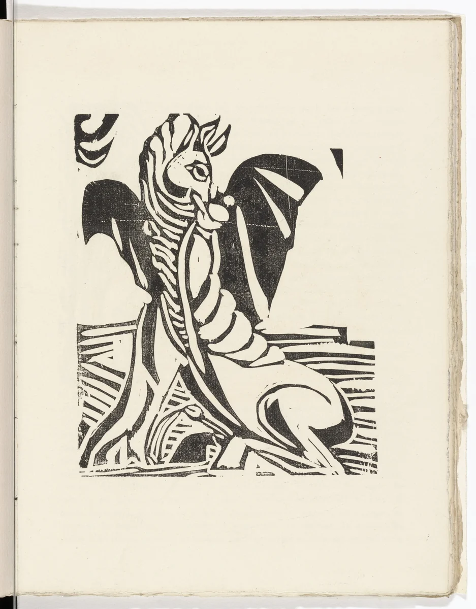Plate (folio 20) from L'Enchanteur pourrissant by André Derain, illustrated book, 1909