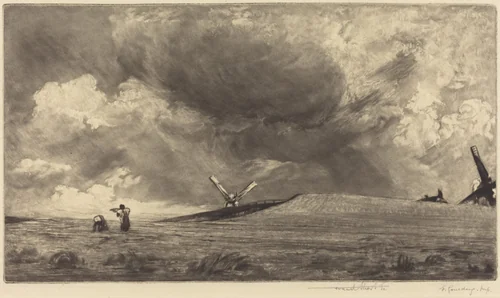A Sussex Down by Frank Short
John Constable, print, 1898
