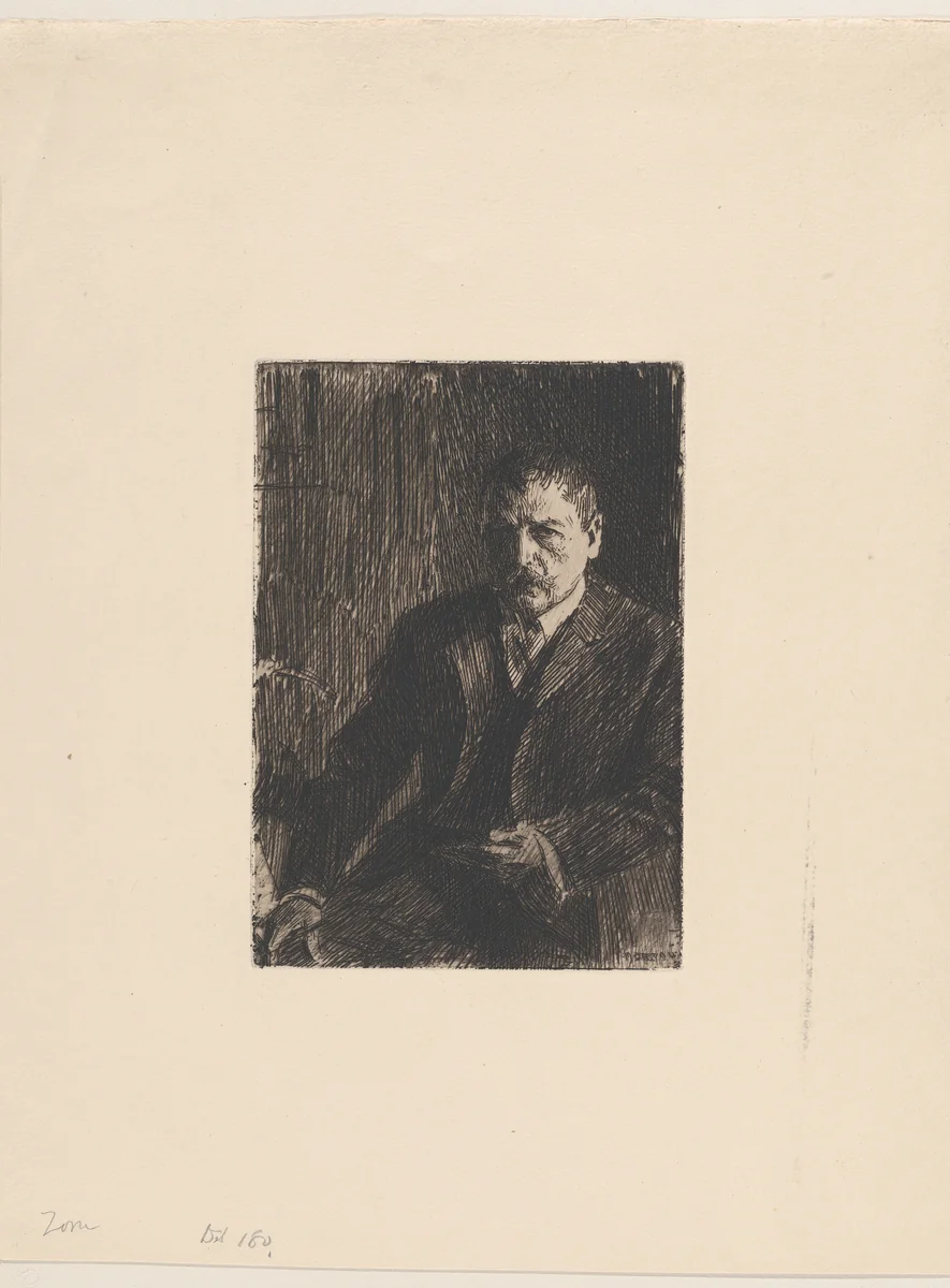 Self-Portrait 1904 no. 1 by Anders Zorn, print, 1904
