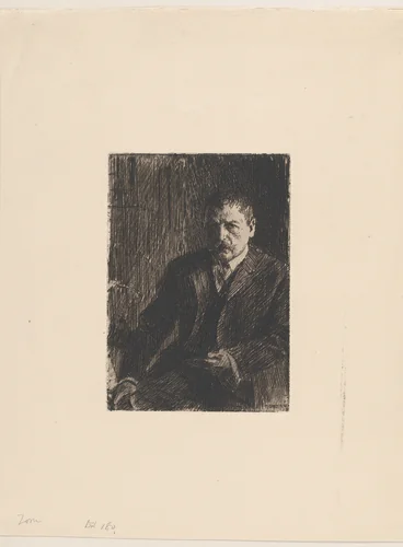Self-Portrait 1904 no. 1 by Anders Zorn, print, 1904