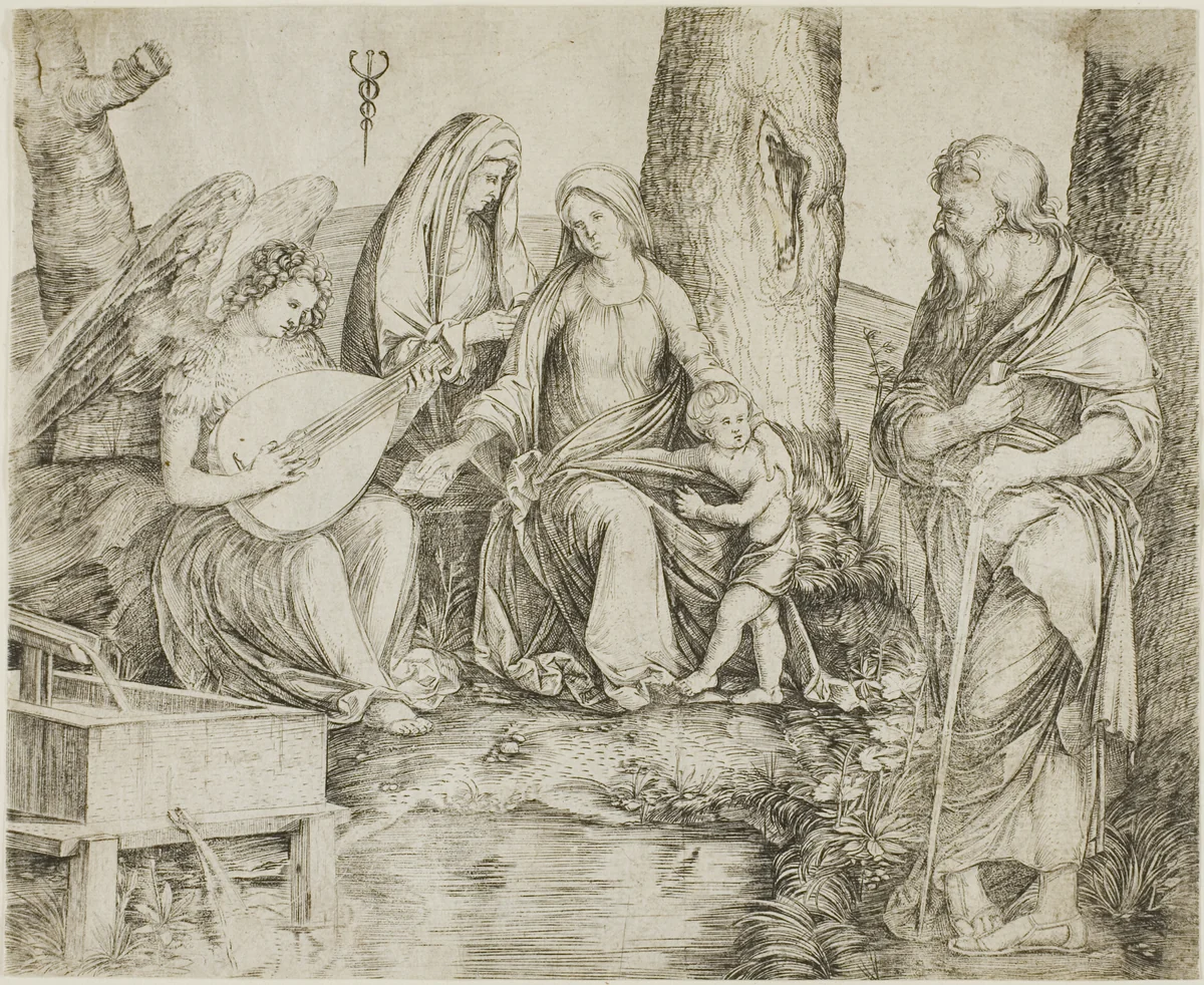 The Holy Family by Jacopo de' Barbari, print, 1509-1515