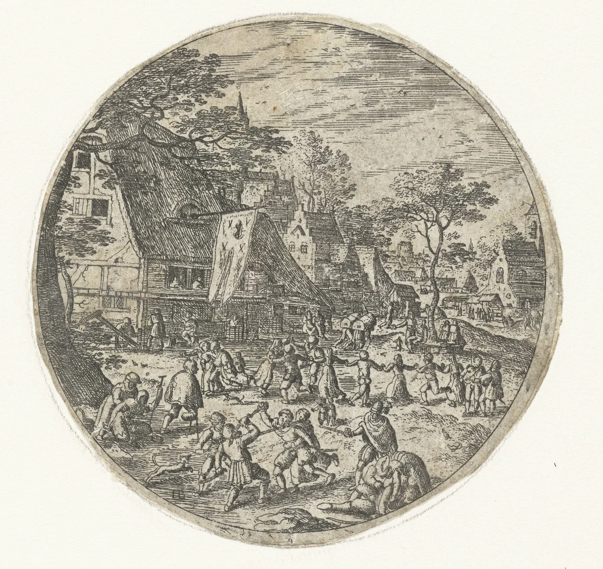 Boerendans by Unknown, print, 1550-1593