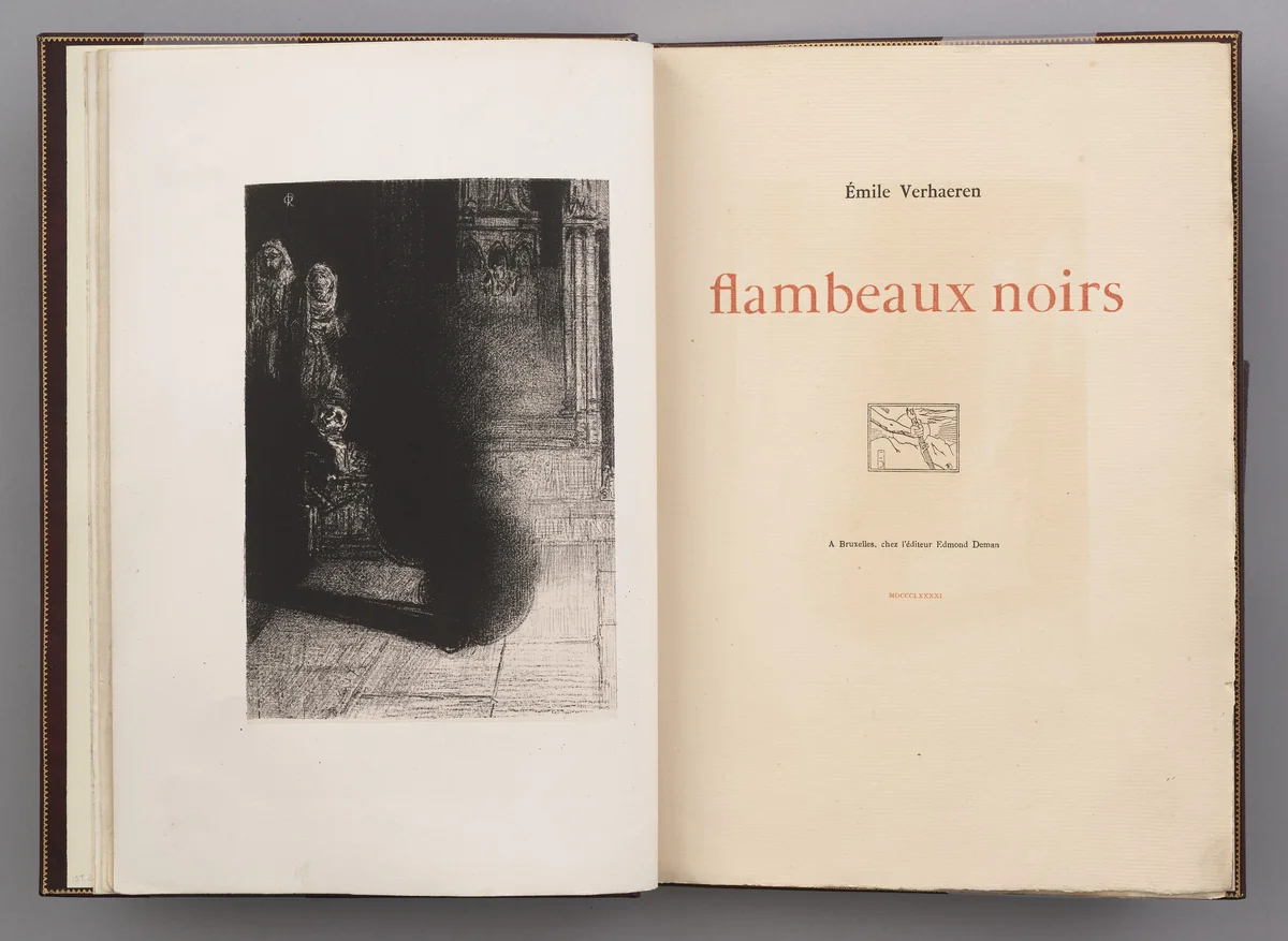 The Black Torches (Les Flambeaux noirs) by Odilon Redon, illustrated book, 1890