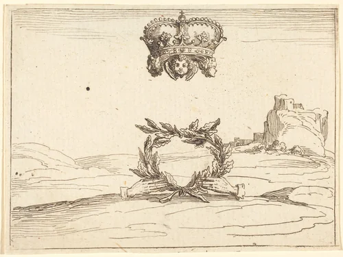 The Two Crowns by Jacques Callot, print, 1592-1635