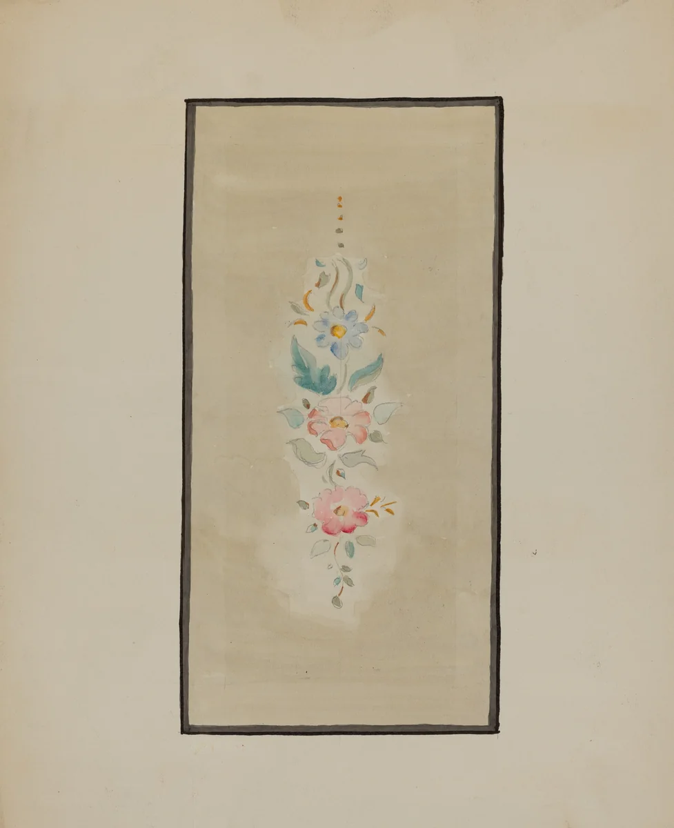 Panel from Hall Lantern by Blanche Waterbury, index of american design, 1936