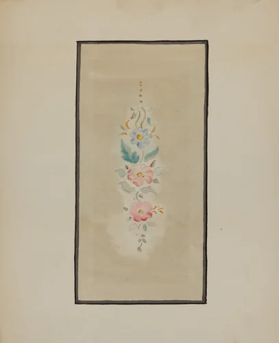 Panel from Hall Lantern by Blanche Waterbury, index of american design, 1936