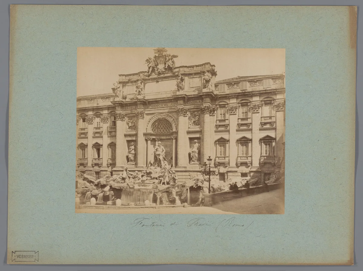 Trevifontein te Rome, Italië by anonymous, photograph, 1851-1900