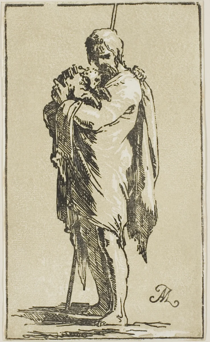 St. John the Baptist by Anton Maria Zanetti, print, 1700-1767