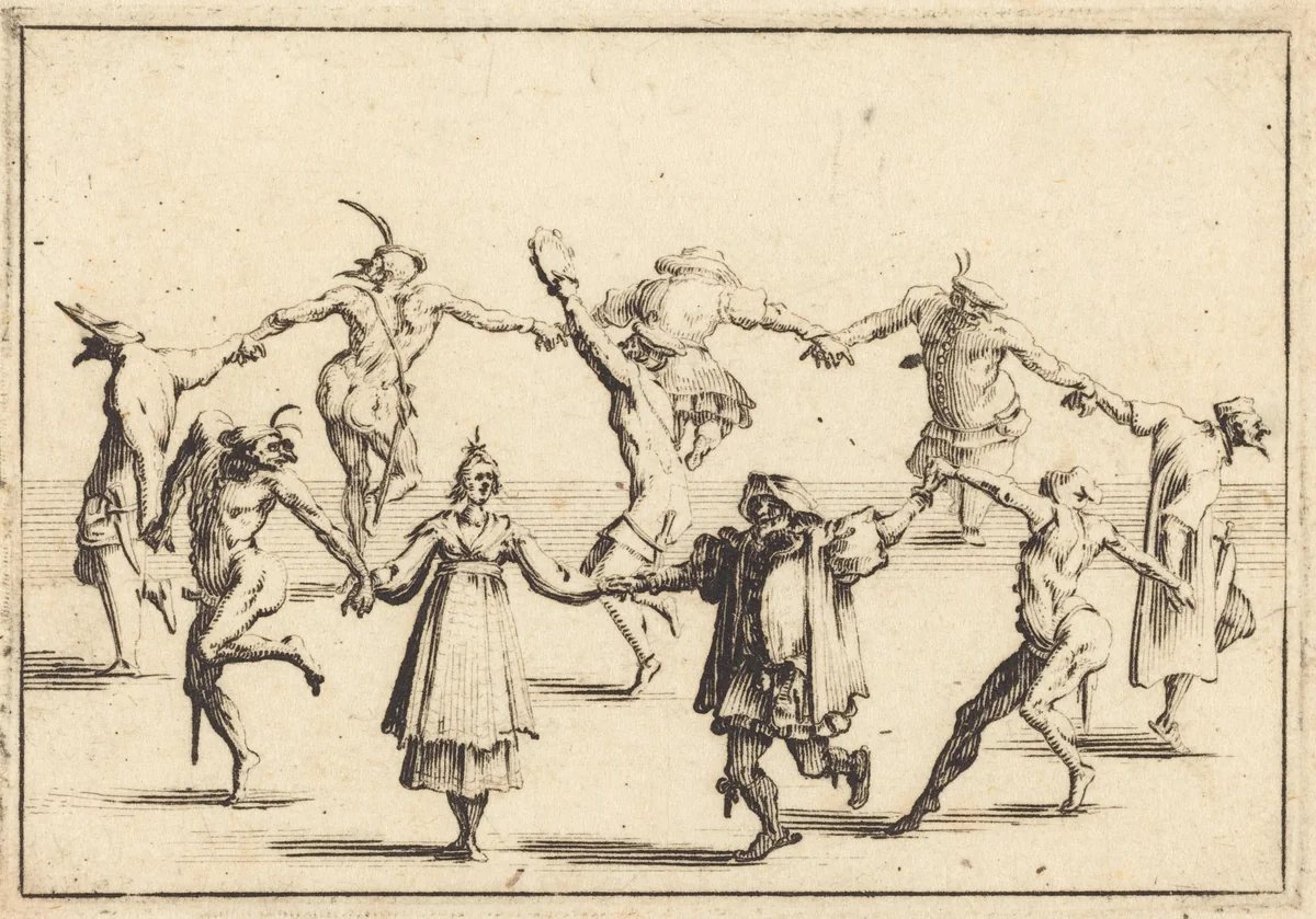 The Dance by Jacques Callot, print, 1617