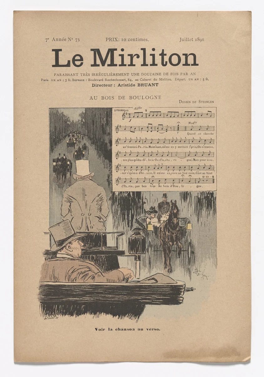 Le Mirliton, no. 73 by Théophile-Alexandre Steinlen, periodical, 1891