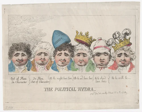 The Political Hydra by Thomas Rowlandson, print, 1788
