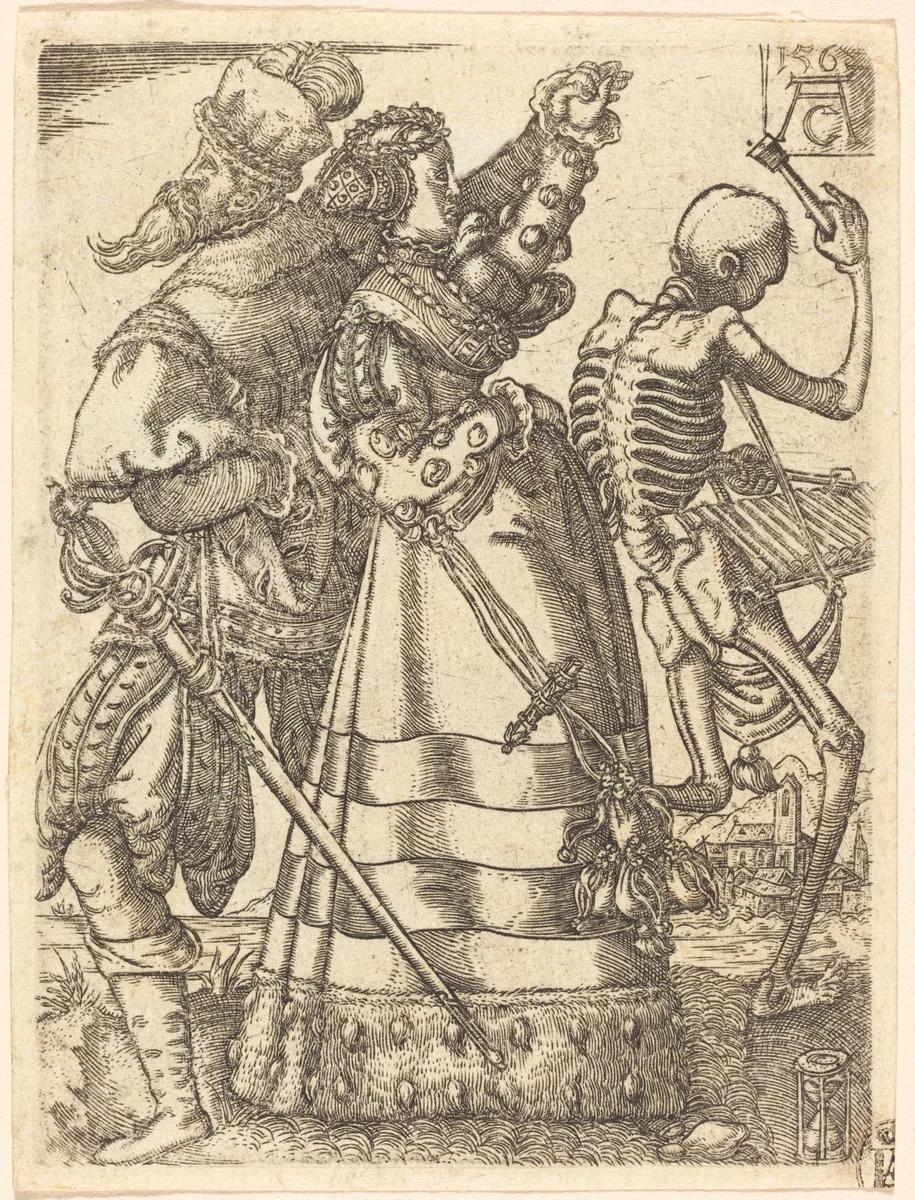 Dance of Death II by Allaert Claesz, print, 1562