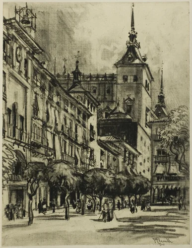 The Zocodover, Toledo by Joseph Pennell, drawing, 1898-1908