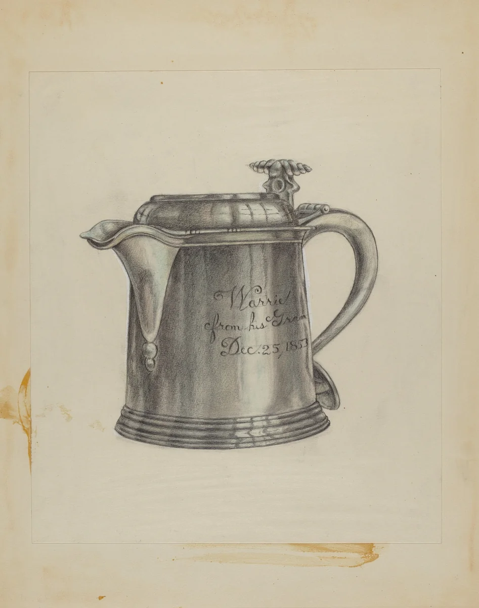 Silver Tankard by American 20th Century, index of american design, 1935-1942