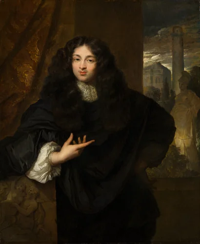 Portrait of Maurits Le Leu de Wilhem (1643- 1724) by Caspar Netscher, painting, 1677