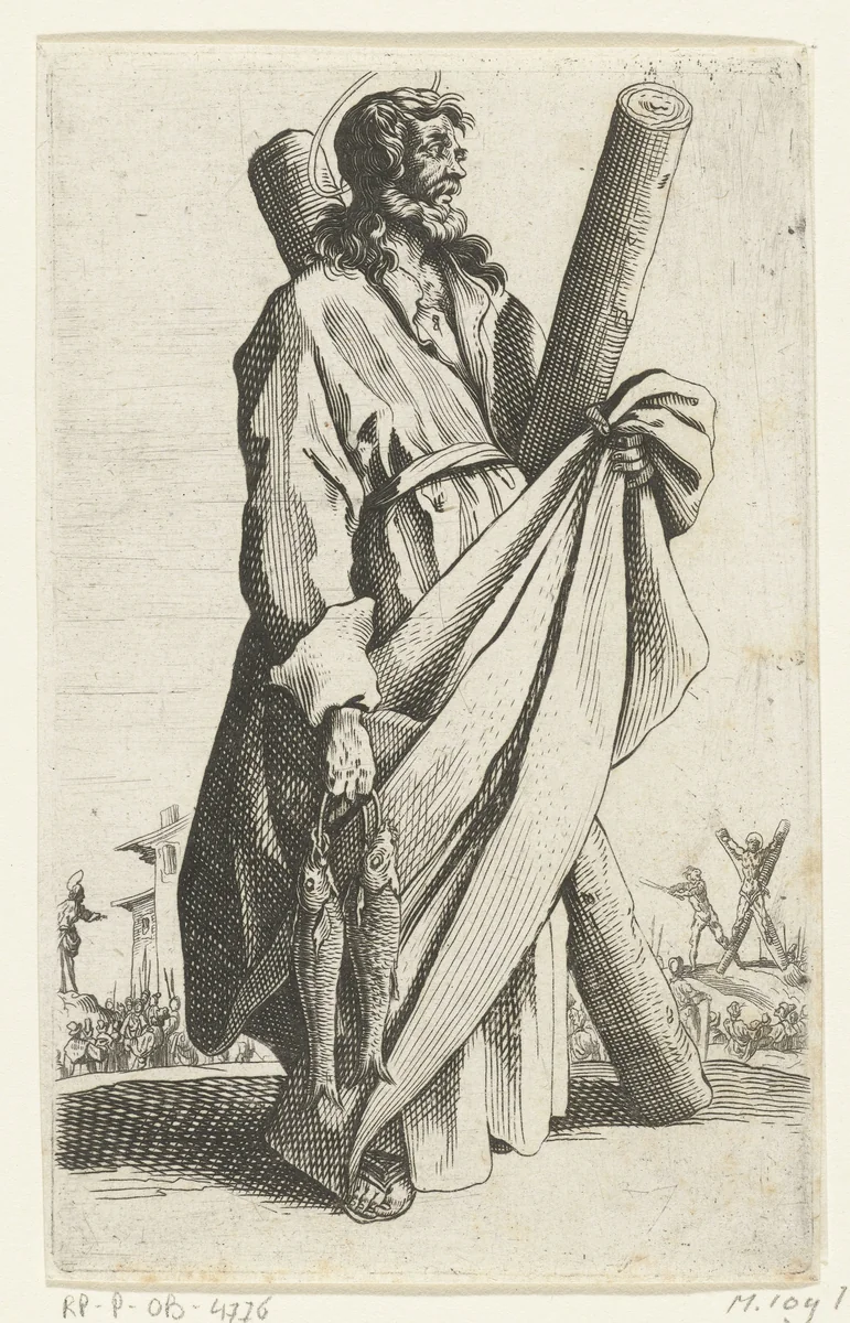 Apostel Andreas by anonymous, print, 1631-1699