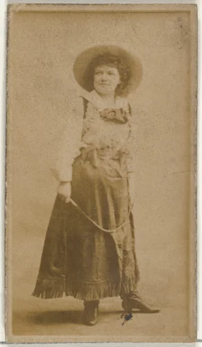 [Actress wearing wide-brimmed hat], from the Actors and Actresses series (N145-8) issued by Duke Sons & Co. to promote Duke Cigarettes by W. Duke, Sons & Co., photograph, 1890-1895