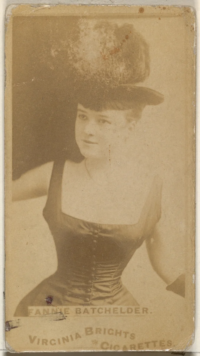 Fannie Batchelder, from the Actors and Actresses series (N45, Type 1) for Virginia Brights Cigarettes by Allen & Ginter, photograph, 1885-1891
