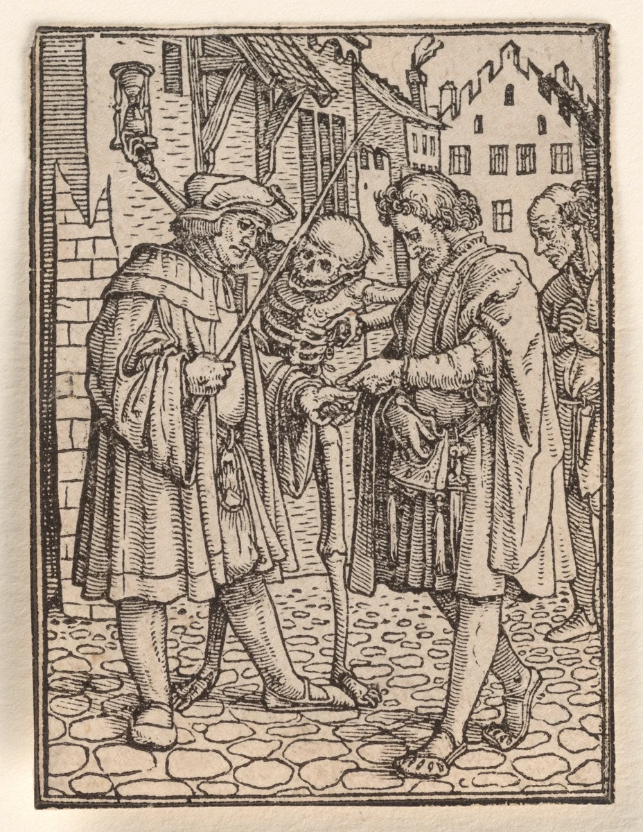 The Lawyer (or Advocate), from "The Dance of Death" by Hans Holbein the Younger, print, 1521-1538
