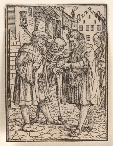 The Lawyer (or Advocate), from "The Dance of Death" by Hans Holbein the Younger, print, 1521-1538
