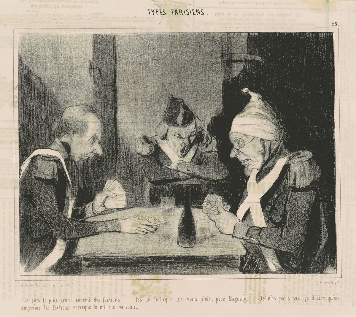 Je suis le plus grand ennemi des factions by Honoré Daumier, print, 1841