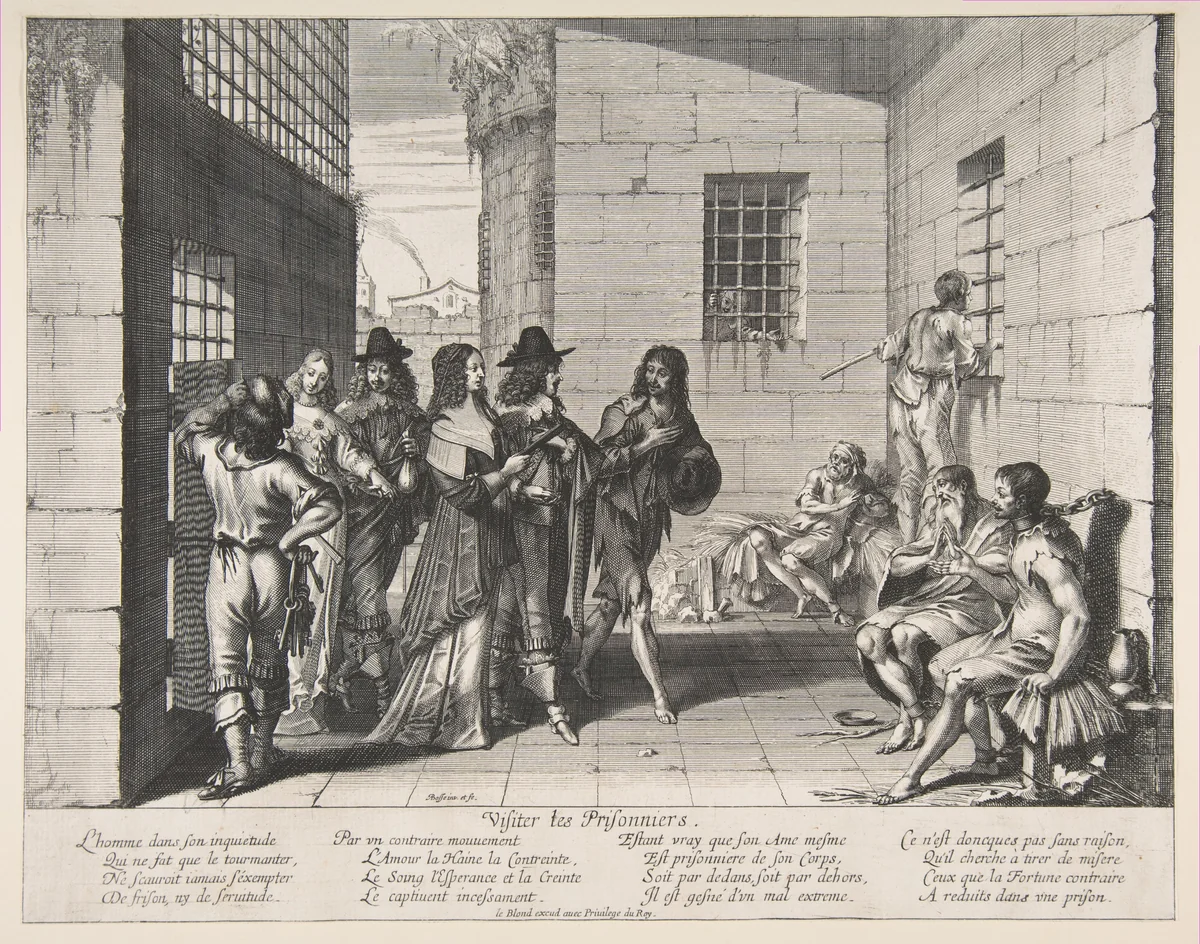 Visiting Prisoners by Abraham Bosse, print, 1635