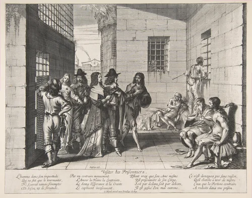Visiting Prisoners by Abraham Bosse, print, 1635