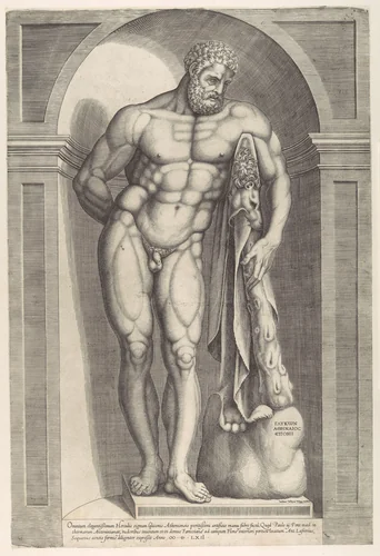The Farnese Hercules, from "Speculum Romanae Magnificentiae" by Jacob Bos, print, 1562