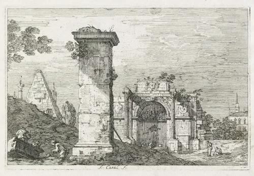 Views: Le Pilier isolè by Antonio Canaletto, print, 1735-1746