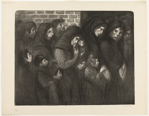 The Widows of Courrières by Théophile Alexandre Steinlen, print, 1909