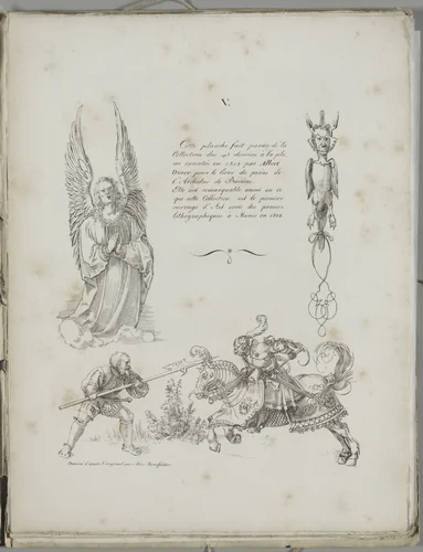 Art of the Lithograph: Three Designs from Dürer’s Prayer Book, Plate V by Alois Senefelder, other, 1819