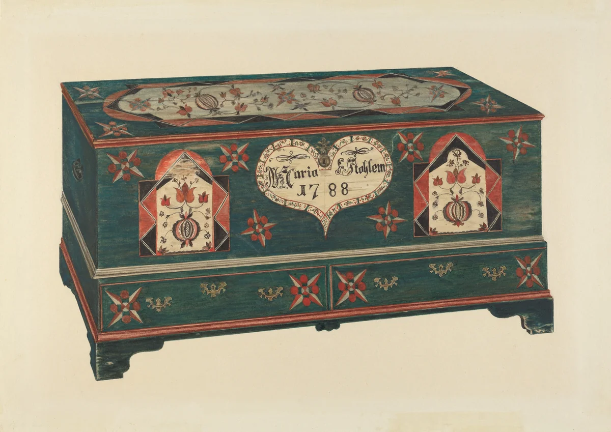 Dower Chest by American 20th Century, index of american design, 1935-1942