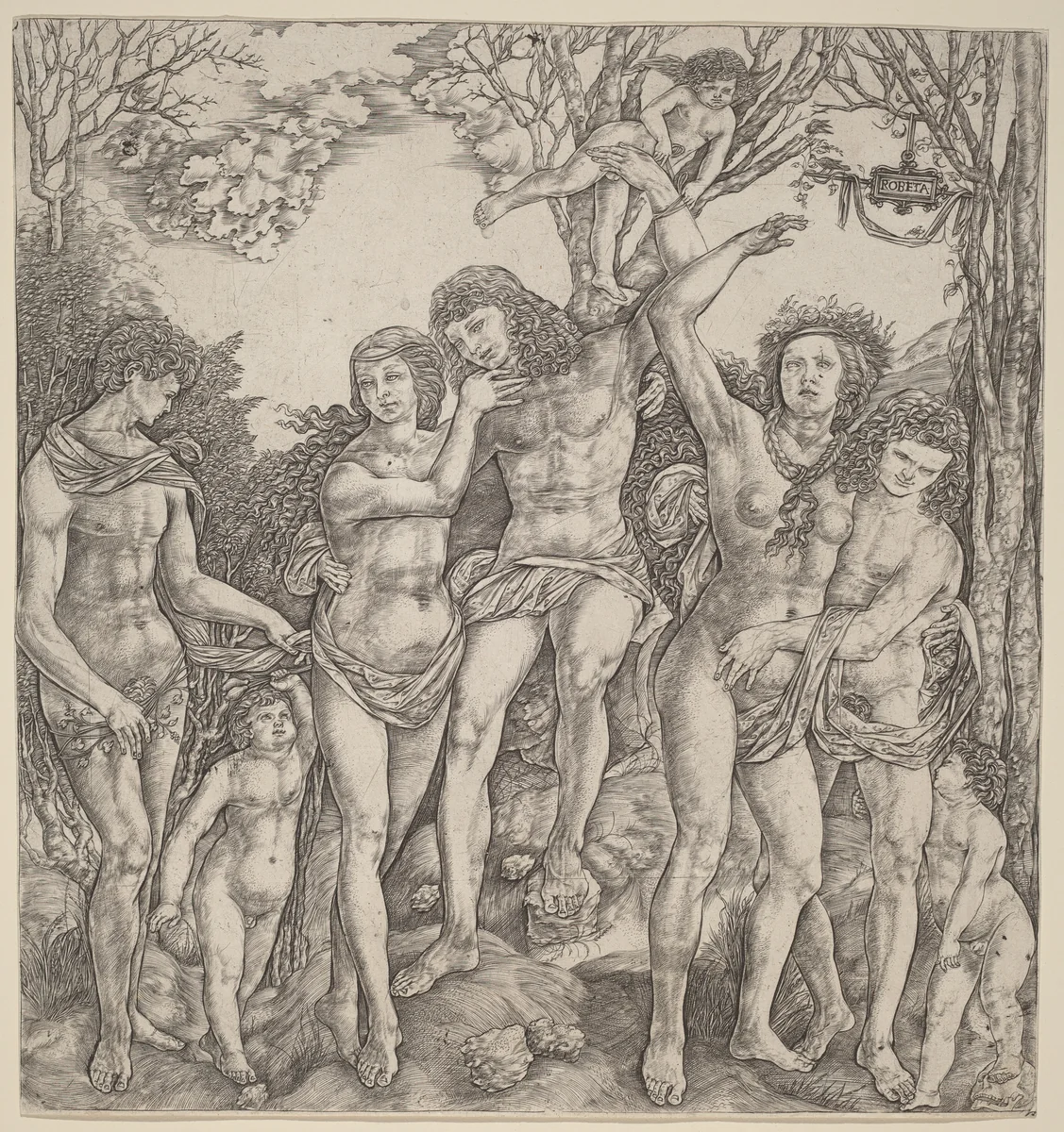 Allegory of Carnal Love by Cristofano Robetta, print, 1462-1535