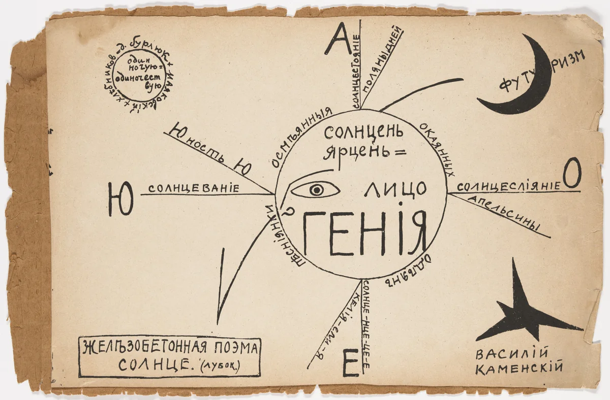 Untitled from 1918 by Kirill Zdanevich, illustrated book, 1917