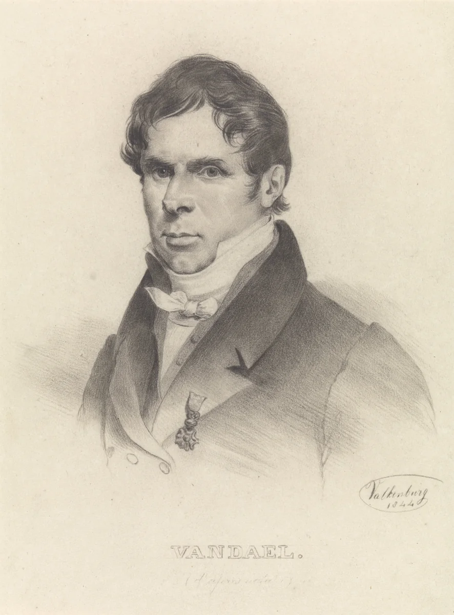 Portret van Jan Frans van Dael by Hendrik Valkenburg, drawing, 1844