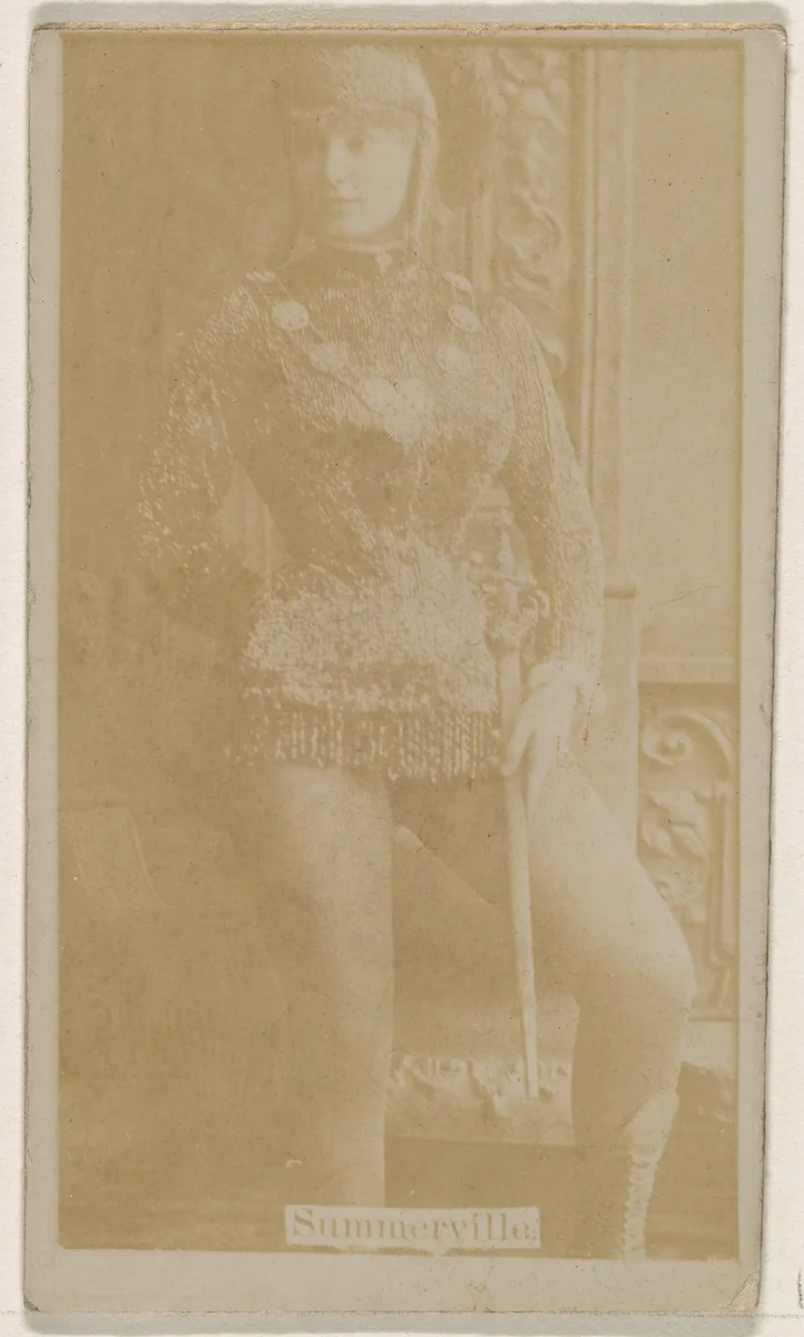 Miss Annie Summerville, from the Actresses series (N245) issued by Kinney Brothers to promote Sweet Caporal Cigarettes by Kinney Brothers Tobacco Company, photograph, 1890