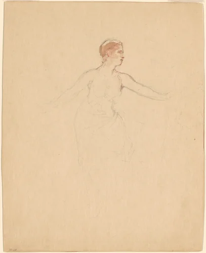 Female Torso by John La Farge, drawing, 1890-1891